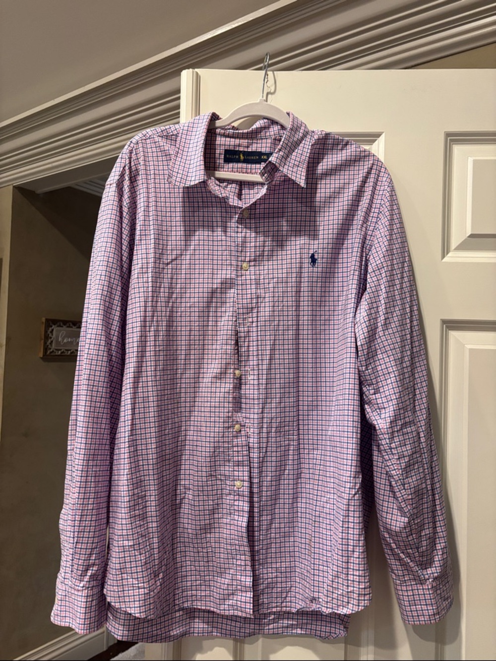 Ralph Lauren Pink and Blue Windowpane Dress Shirt